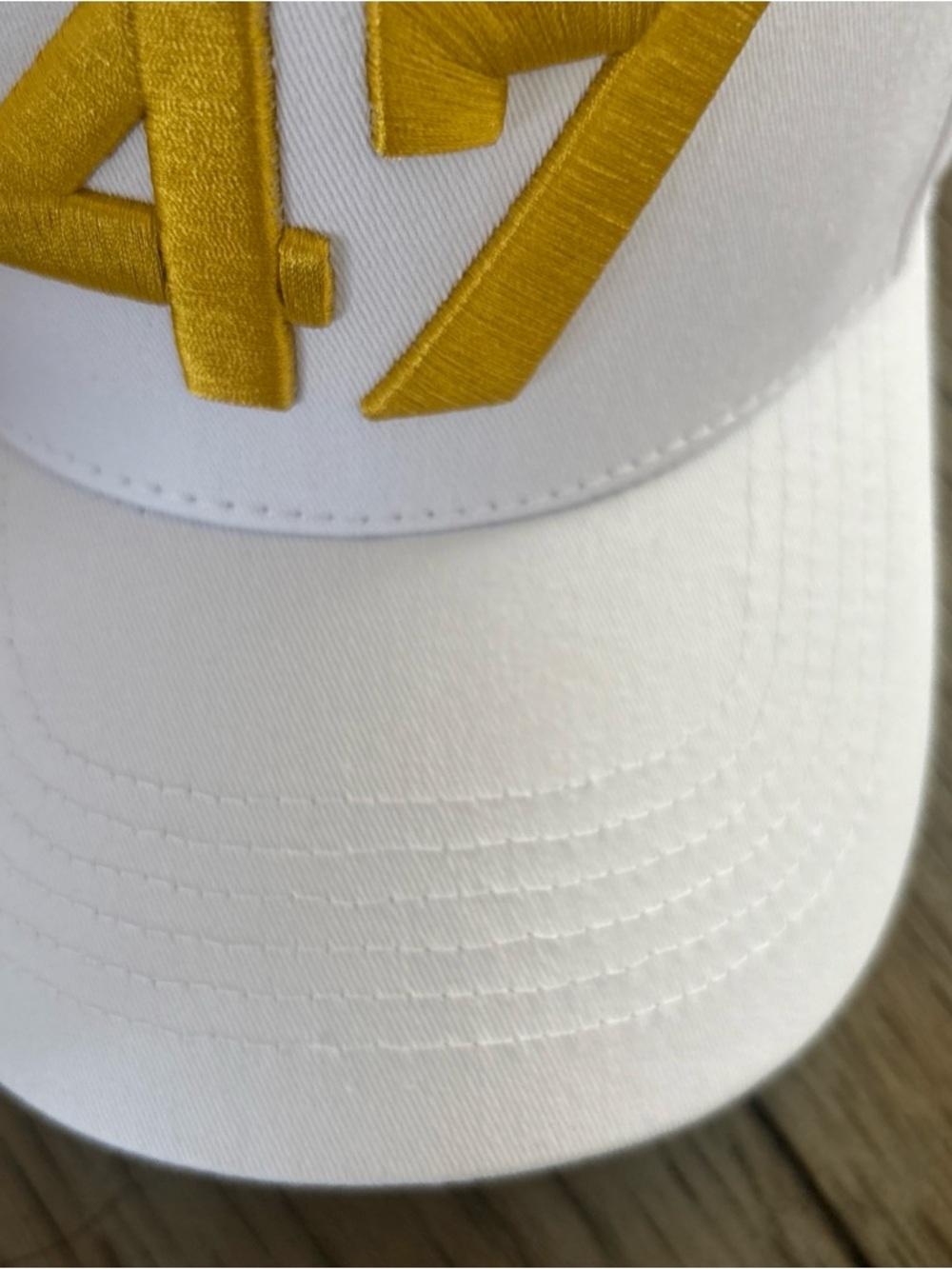 White TPUSA Cap Gold '47' And Gold Embroidered American Flag. NEW - Picture 10 of 11